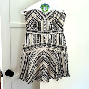 Black & White striped/patterned dress